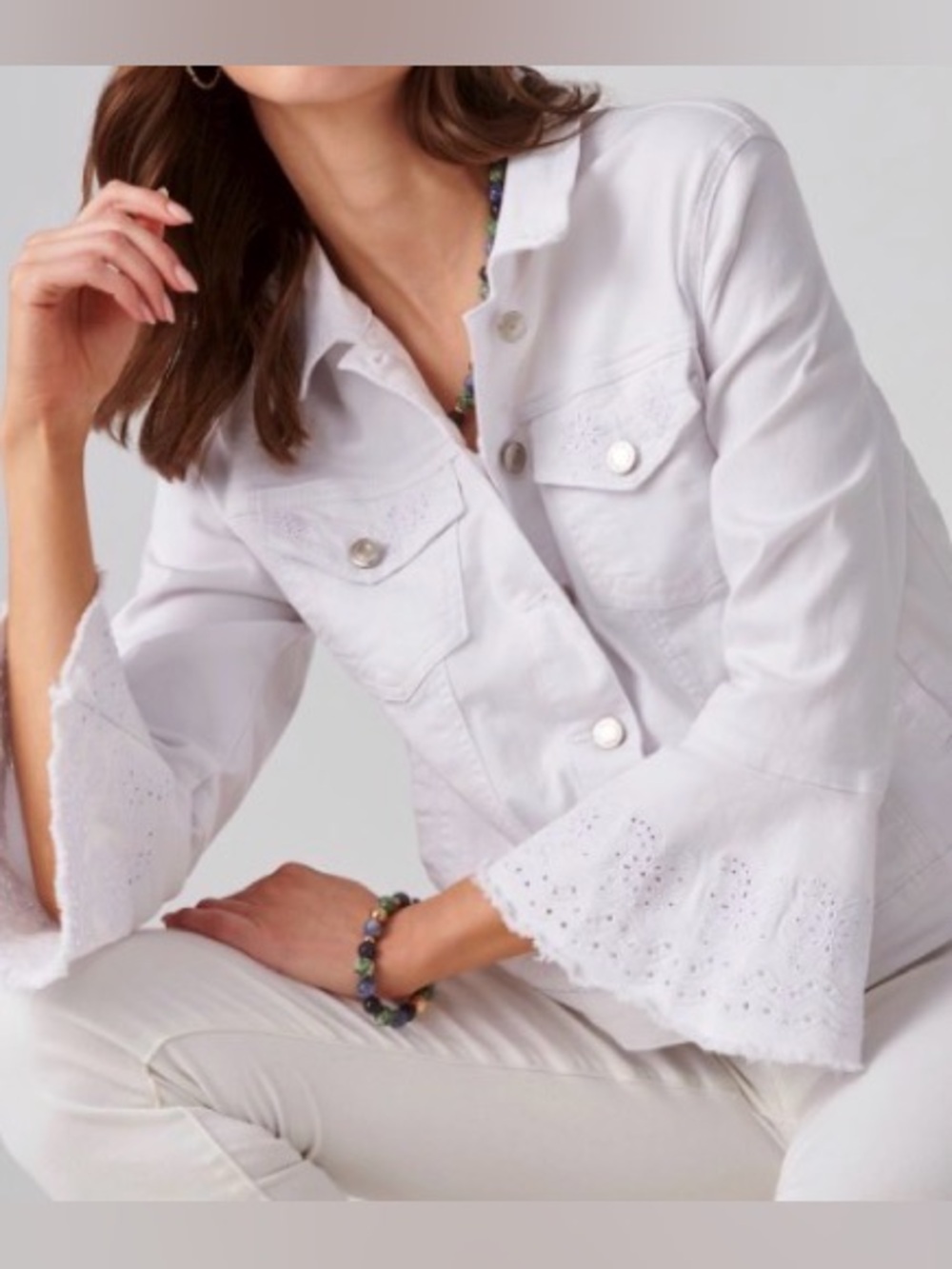 embroidered twill jacket